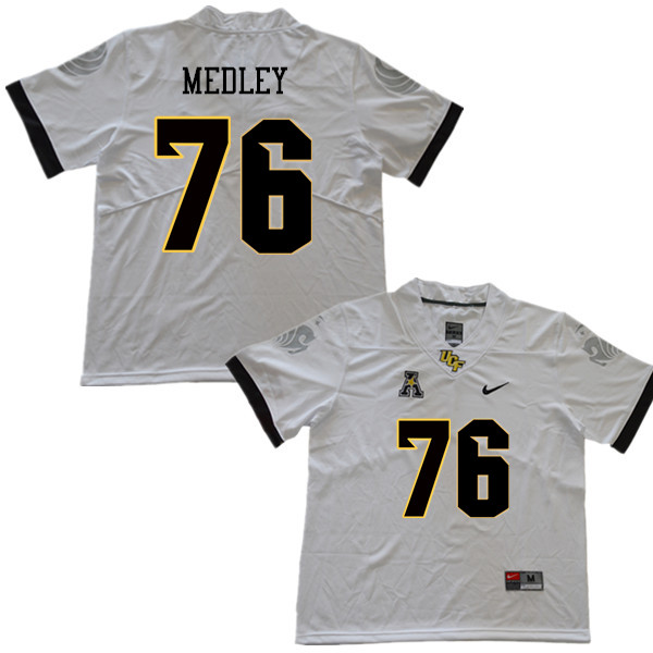 Men #76 Adrian Medley UCF Knights College Football Jerseys Sale-White - Click Image to Close